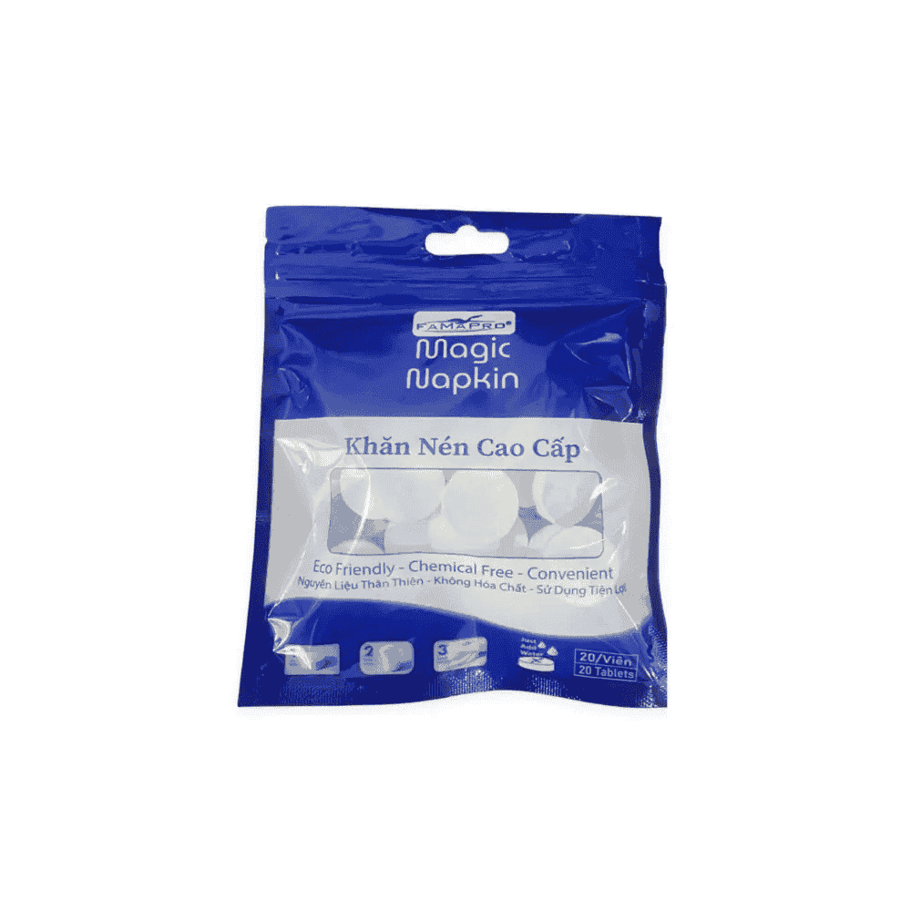 Famapro khăn nén cỡ bé 20p/34g ( 20x20 )