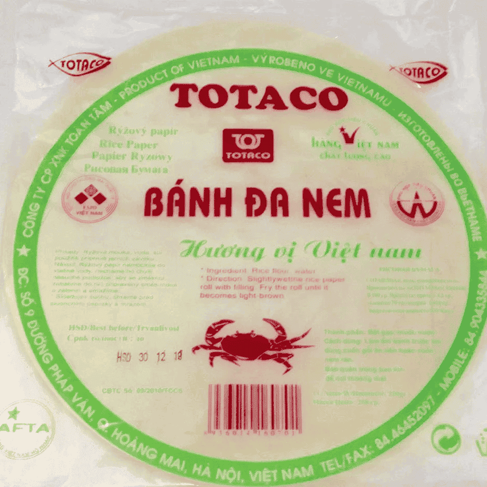 Totaco bánh da nem 18cm 100g