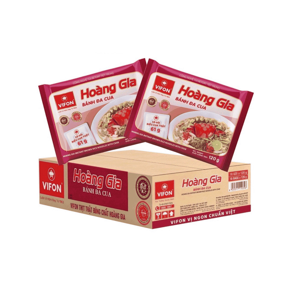 Vifon bánh đa cua Hoàng Gia 30g/1th