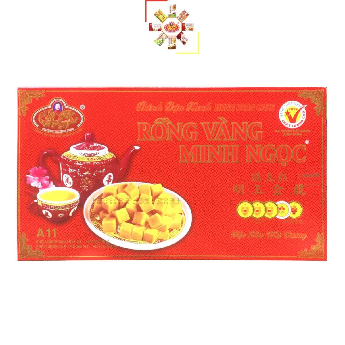 Minh Ngọc rồng vàng bánh đậu xanh A11/370g