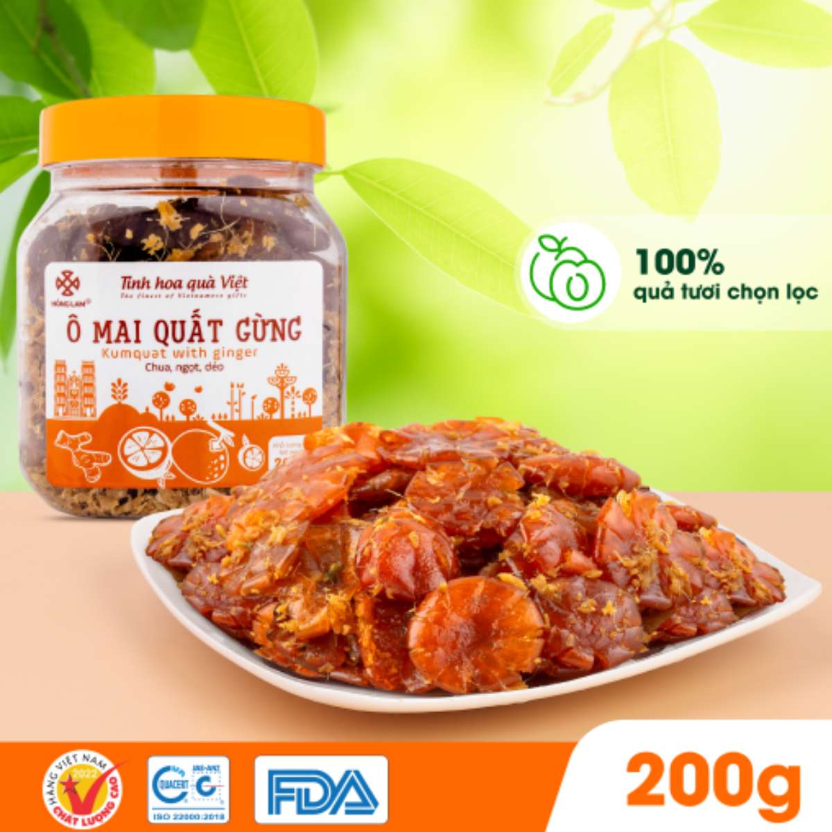 HL ô mai quất gừng 200g